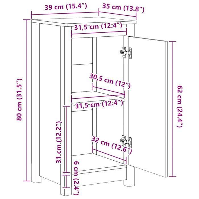VidaXL 2x Buffets Armoires de Rangement Meubles de Rangement Armoires Latérales Salle de Séjour Salon Blanc 39x35x80 cm Bois 813727