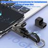 4-in-1 Charging Cable 65W 4 in 1 Keychain Cable, Fast Data USB-A To USB-C Charger with LED Display, 8-Pin/Type-C/USB-A/USB-C, Portable Keyring