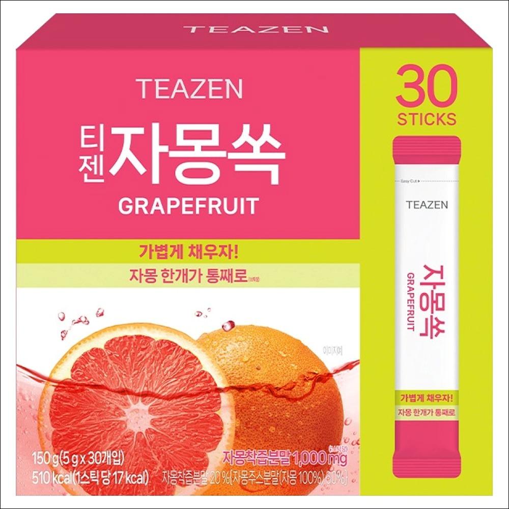 TEAZEN Порошковый чай с грейпфрутовым соком, 5 г, 30 шт. 5g X 30EA