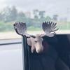 Yousheng PVC Animal Head Figurine Refrigerator Decoration Mini Antelope Elk Mammoth Zebra Deer Wolf Tiger Head Statue Wall Sculpture Ornament