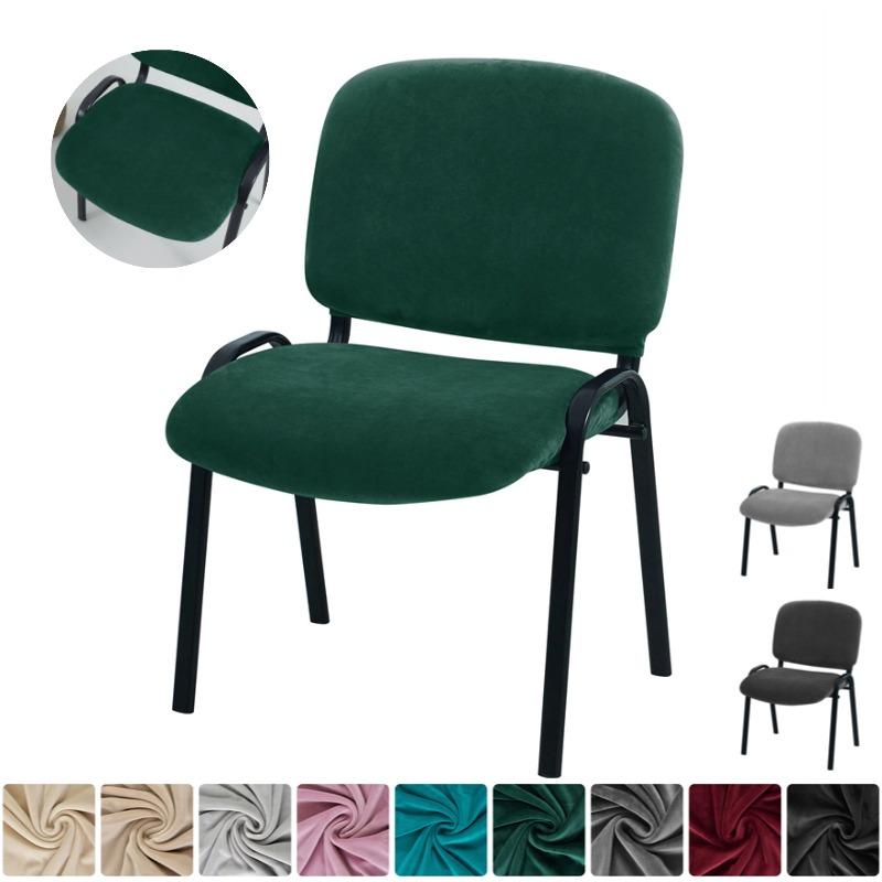 1 Seater Nordic Style Velvet Chair Cover Short Back Split Dining Chair Back Seat Covers Dust-proof Protective Case for Home