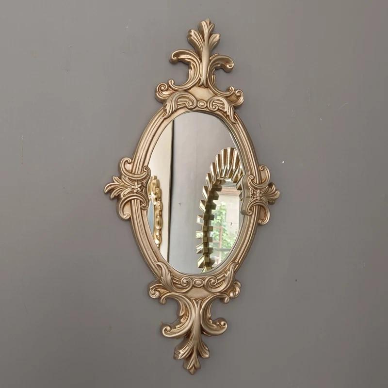 European American style mirror wall shaped wall mounted bathroom vanity makeup  decorative Decorative Mirrors