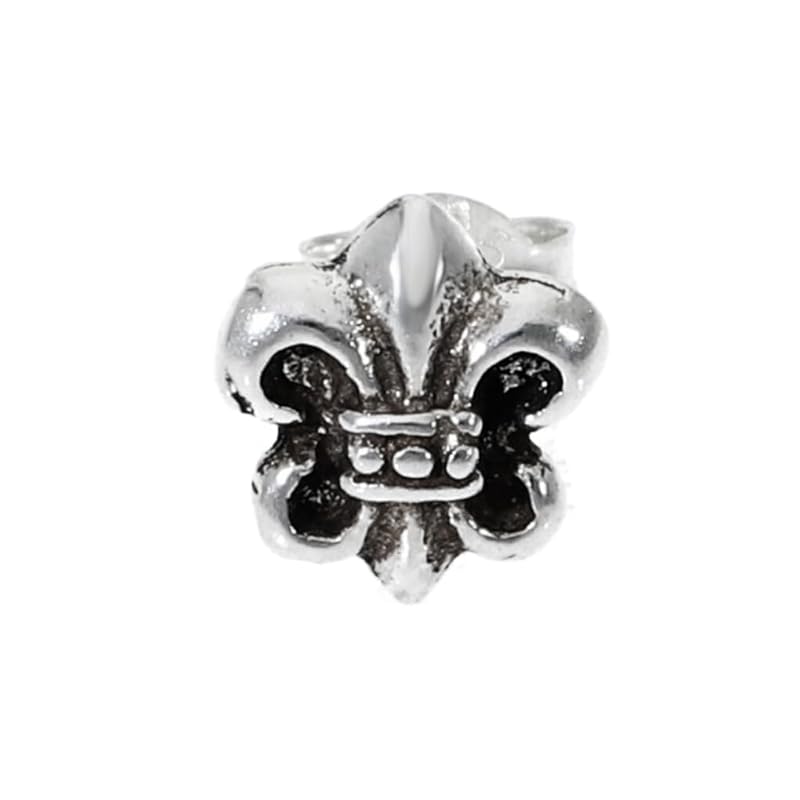 

[Shinjuku Gin no Kura] Petit lily earrings 1P for one ear silver 925 simple Lily lily lily mini gothic hard stud men s ladies