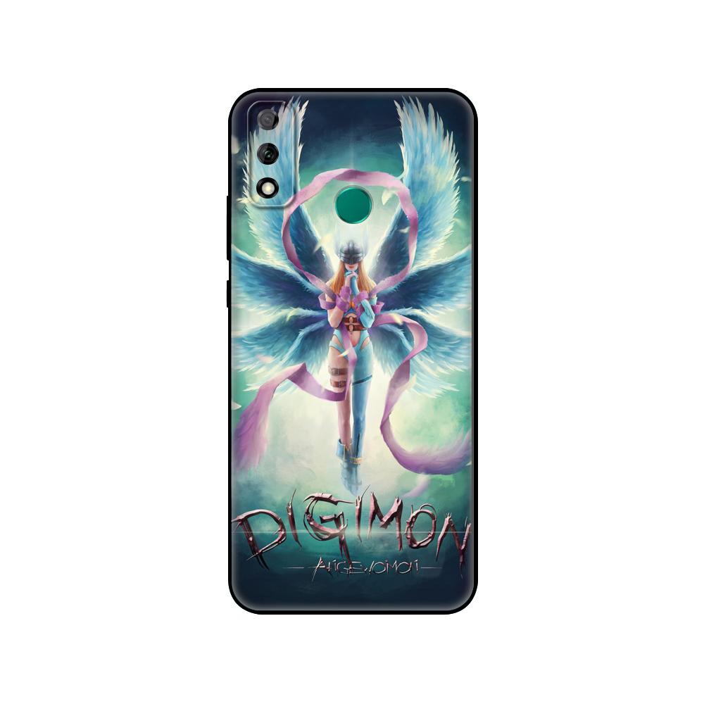 Schwarze TPU-Hülle für Huawei Y9S Y6S Y8S Y5P Y7P Y8P Hülle für Huawei Y5 lite Prime 2018 Y6 2019 Cover Japanisches Anime Digimon
