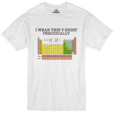 Ich trage dieses T-Shirt periodisch Wissenschafts-Geek Regular Fit Lustiges T-Shirt
