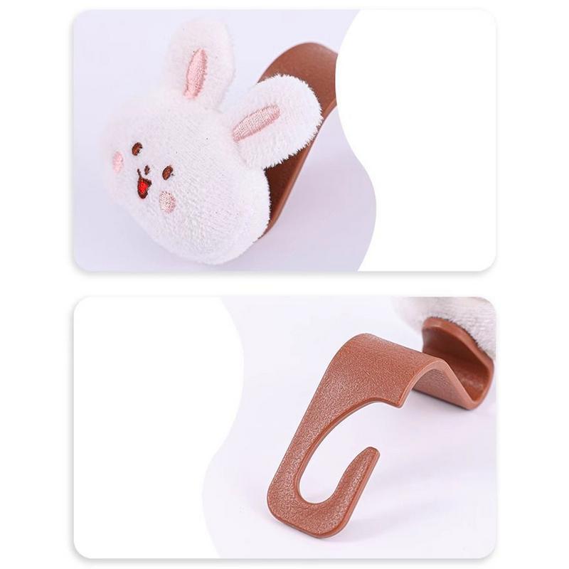 Car Seat Back Storage Hook Cute Bear Car Headrest Hook Car Coat Hanger Car Seat Organizer Hooks Concealed Car Hangers For Sedans