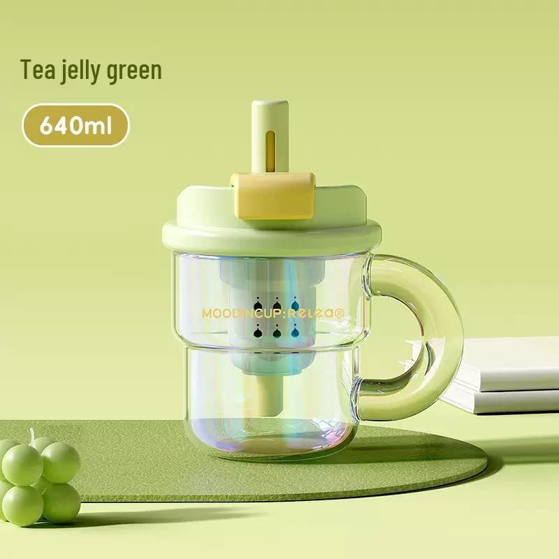 

Wushengwu Borosilicate Glass Tea Infuser Bottle with Straw