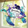 Acrylic Sea Turtle Suncatcher Decoration Indoor Outdoor Garden Yard Window Wall Hanging Stained Glass Ornament Mother's Day Gift