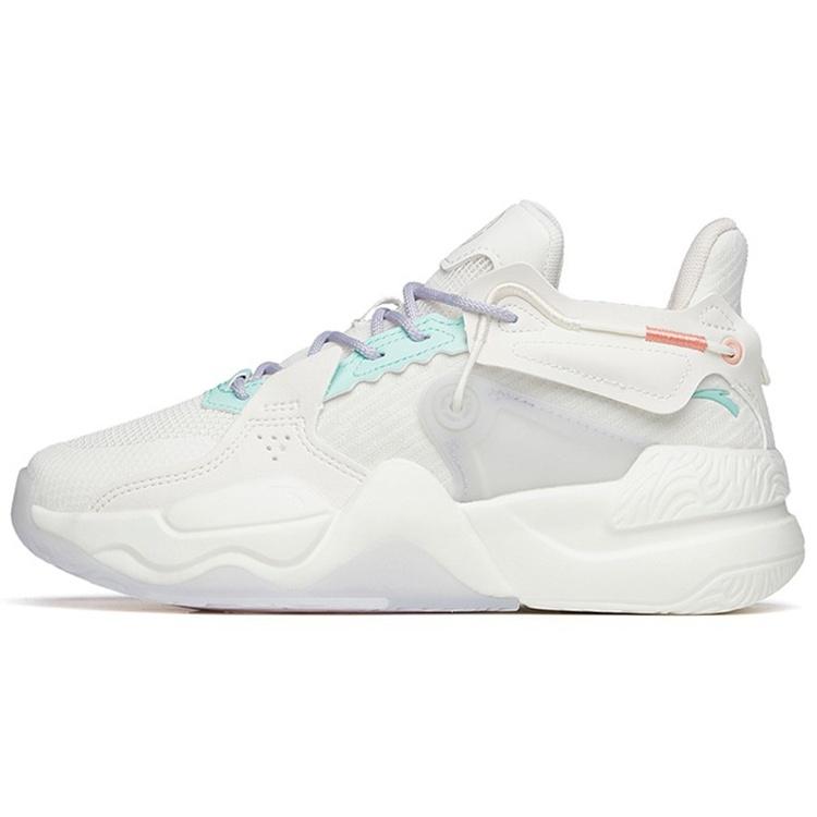 (WMNS) ANTA Life Series Sneakers  White Purple Green  Women s 122218083-2 EU 36.5