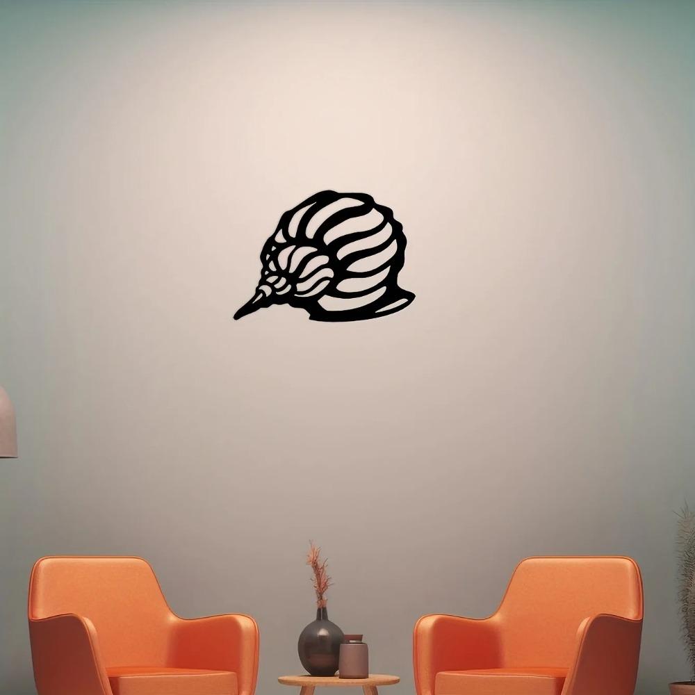 Metalowa Dekoracja Ścienna Muszla - Elegancka Naklejka Ścienna do Dekoracji Salonu, Na Zewnątrz i Sypialni | Stylowa Metalowa Zawieszka Ścienna do Domu