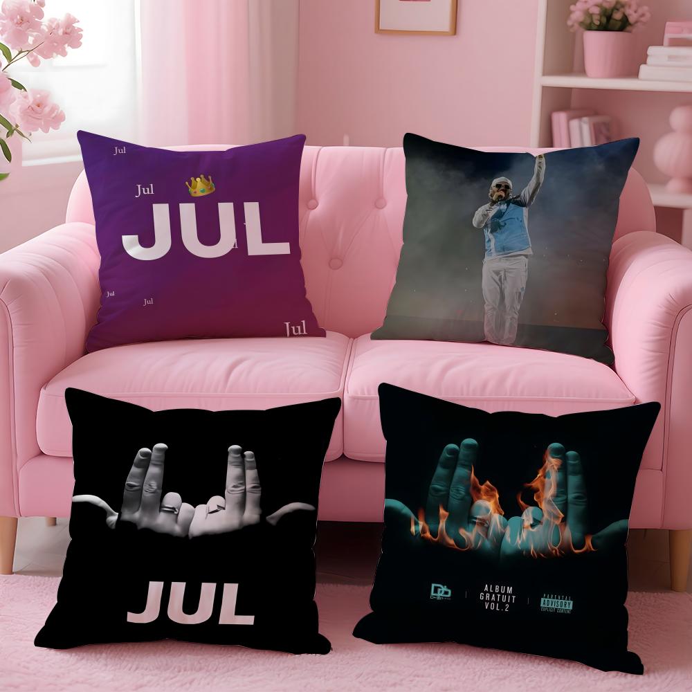 Rapper Jjul Hip Hop Style Cushion Cover Pillow Case Soft Friendly Fabric  Concealed Zipper