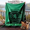 Flannel Blanket Sporting CP Print Custom Name Text Soft Throw for Sofa Bed