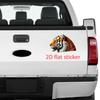 1PC 2D Flat Stickers Tiger Avatar Car Stickers Wall Stickers Refrigerator Luggage Laptop Toilet Stickers