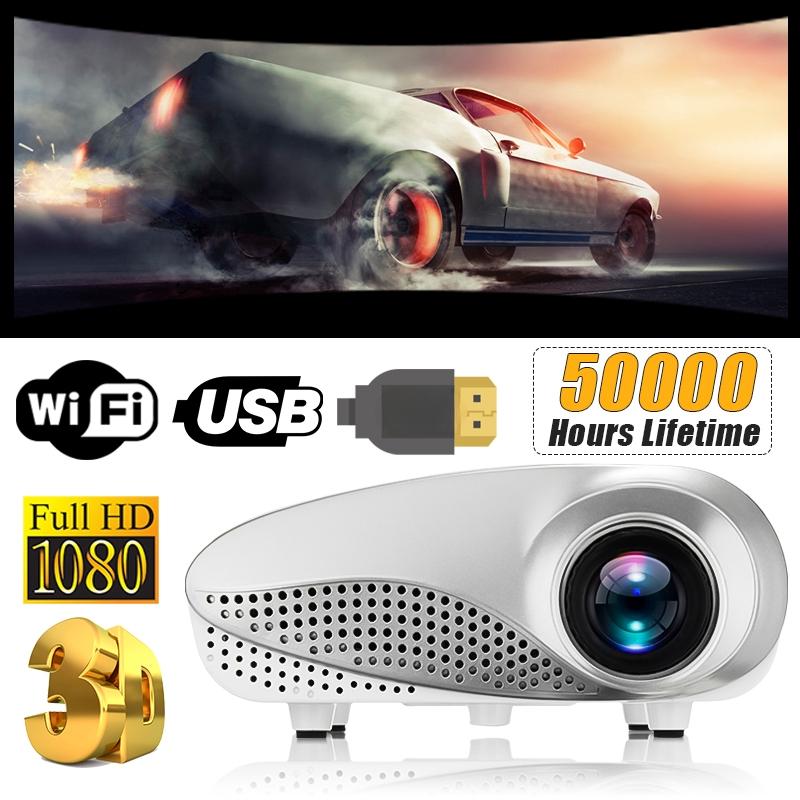 

Мини-проектор Full HD Портативный HD 1080P 3D LED Проектор Мультимедийный Домашний кинотеатр USB VGA HDMI ТВ Система домашнего кинотеатра США / ЕС