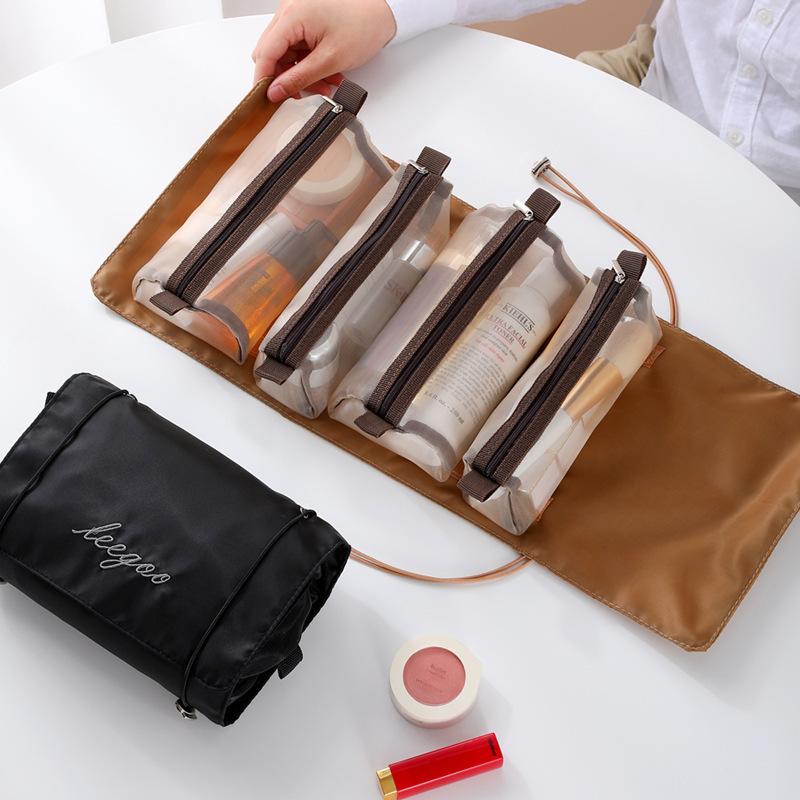 Four In One, Detachable, Makeup Bag, High-end Feel, Large Capacity, Cosmetics Storage Bag, Portable Toiletry Bag, Foldable