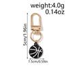 Modischer Schlüsselanhänger aus Emaille in Ballform – Basketball-Schlüsselanhänger für Damen und Mädchen – ideal zum Dekorieren von Handtaschen und zum Selbermachen – Schmuckgeschenk