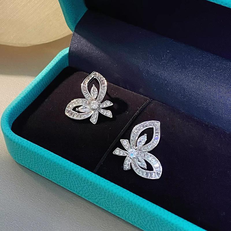 Fashion Copper Alloy Zircon Jewellery Drop Earrings For Women Wedding Party Gifts