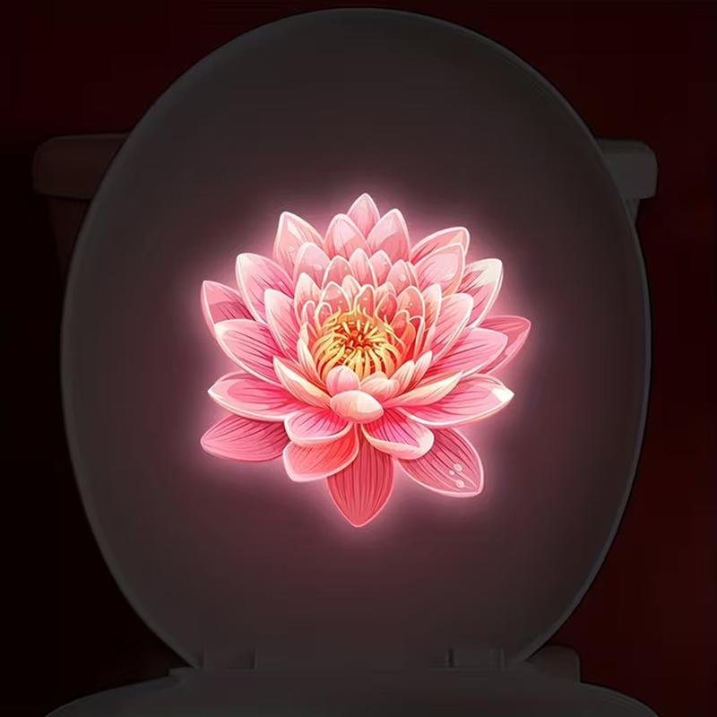 Świecący w ciemności naklejka na klapę sedesu w kształcie kwiatu Samoprzylepna Zdejmowalna Dekoracja łazienki Nocny blask Naklejka ścienna Luminous Toilet Sticker