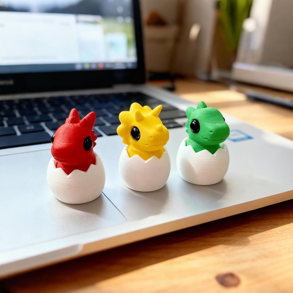 Dinosaur Clicker, 3D-Printed Stress Relief Toy, Gift For Kids, Attention Focus Aid