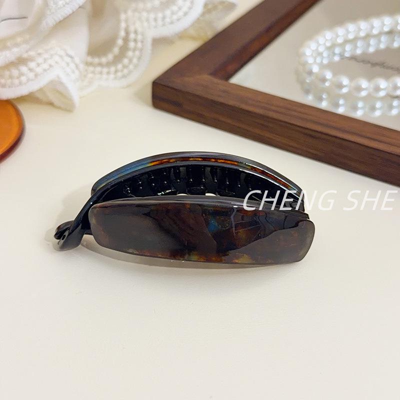 Large Banana Clip for Ponytail - Korean/French Vertical Hairpin with Leopard Print