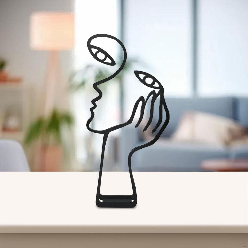 Pondering Mind Sculpture - Contemporary Home Decor Accent
