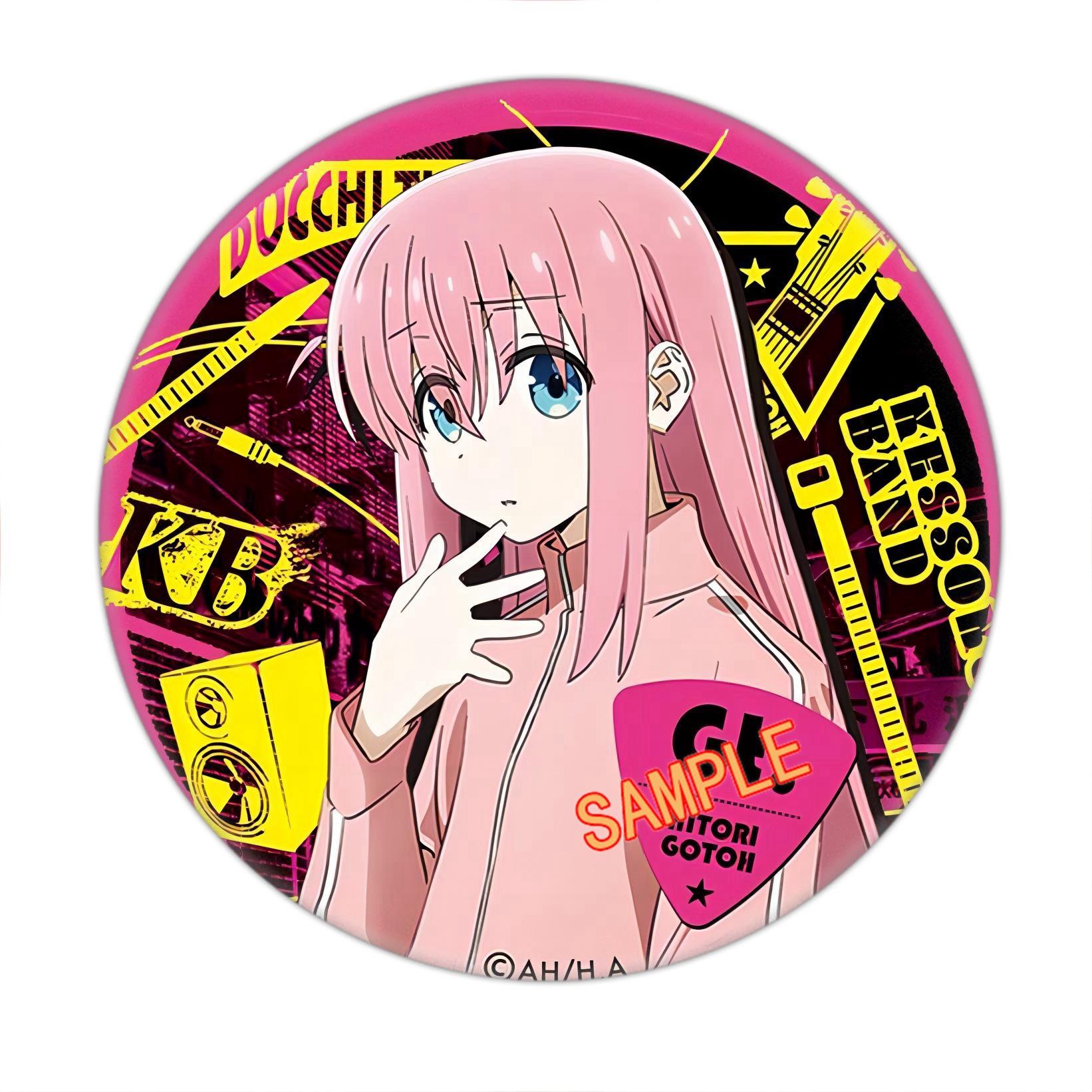 

58mm Round Pins Anime Bocchi The Rock Badge Cartoon Character Ikuyo Ryo Hitori Brooches for Clothes Decor Gifts