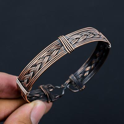Designer Copper Wire Wrapped Bangle For Gift