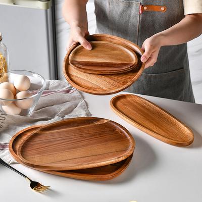 WOOD Dishes Snack Fruit Dessert Serving Tray Dessert Dishes