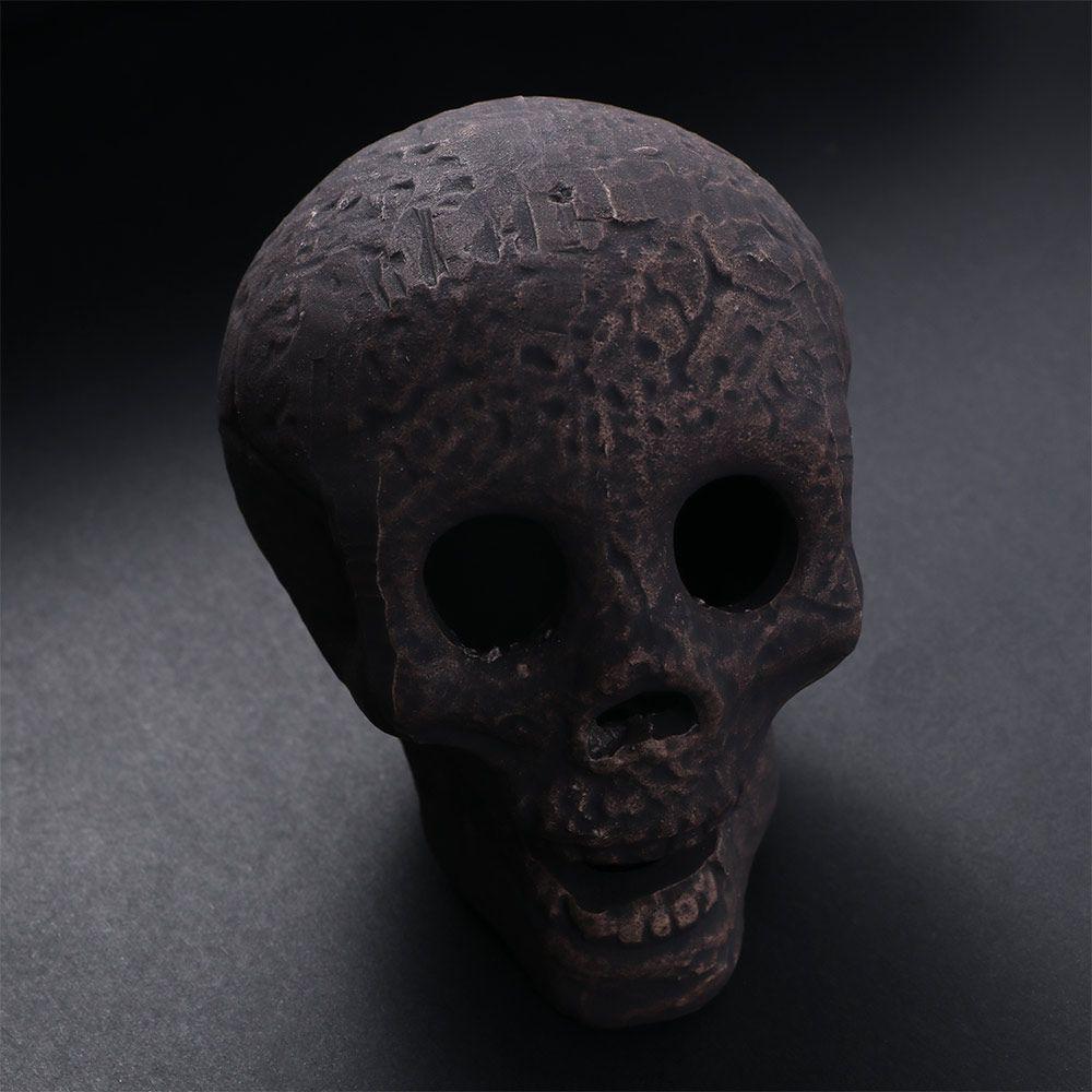 Skeleton Head Bars For Fireplace Mini Portable Fireproof Skull Sculpture Skull Decor Prop Halloween Ceramic Ornaments