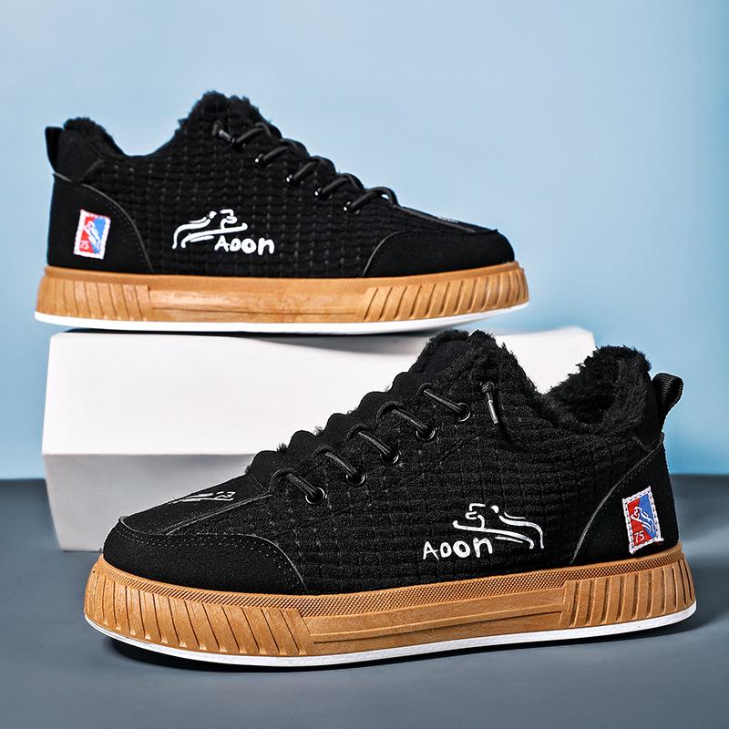 

Мужская обувь осенне-зимняя бархатная теплая хлопковая обувь зимние ботинки спортивная обувь для сноуборда старая Пекинская тканевая обувь одна педаль 2025 новая 44