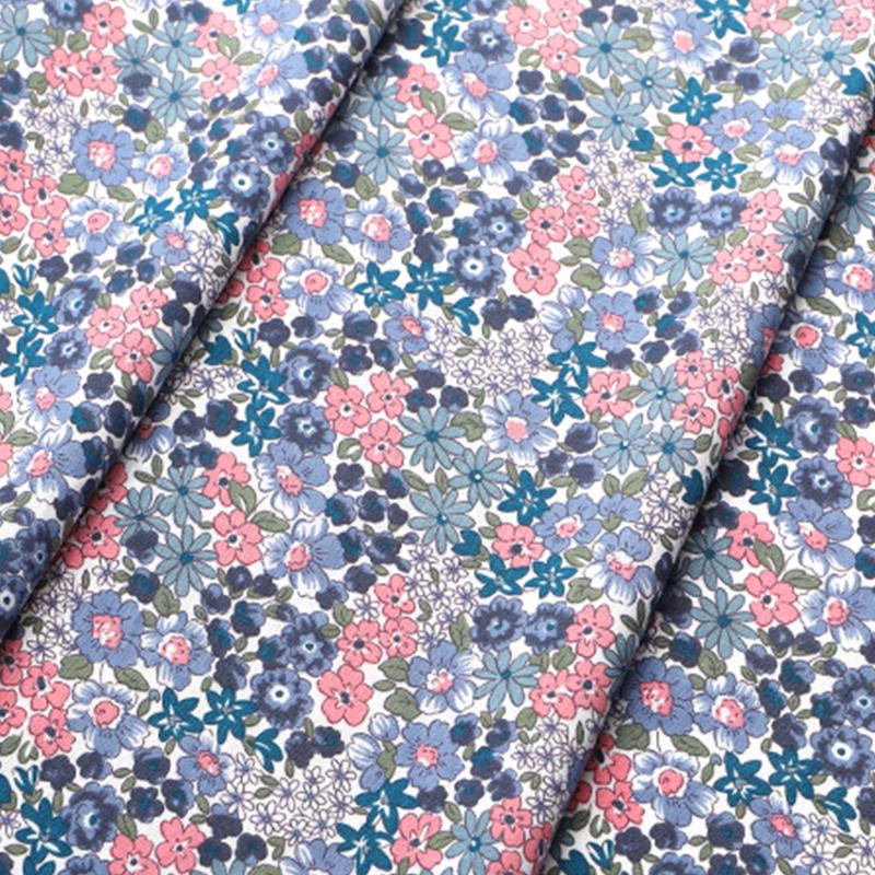 100x150cm French Sweet Floral Fabric Pure Cotton Printed Poplin Fabric Girl Dress Clothing Fabric Handmade DIY Accessories