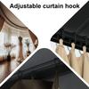 50/100Pcs Plastic Gazebo Curtain Hook, Heavy Duty Mosquito Netting Hook, Black Curtain Track Hooks for Outdoor Hotel, Gazebo