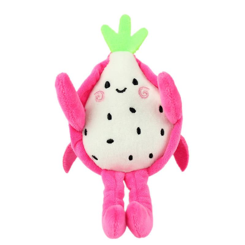 Plush Dragon Fruit Keychain Soft And Cute Fruit Shaped Accessory For Kids And Bags