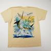 Guy Harvey Dri-release Herren T-Shirt Größe Medium Gelb Polyester-Baumwolle QG7