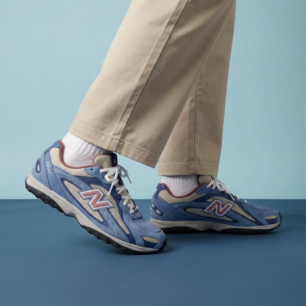 New Balance 204L Shoreline Blue Unisex Sneaker Washed-Burgundy U204LNPA