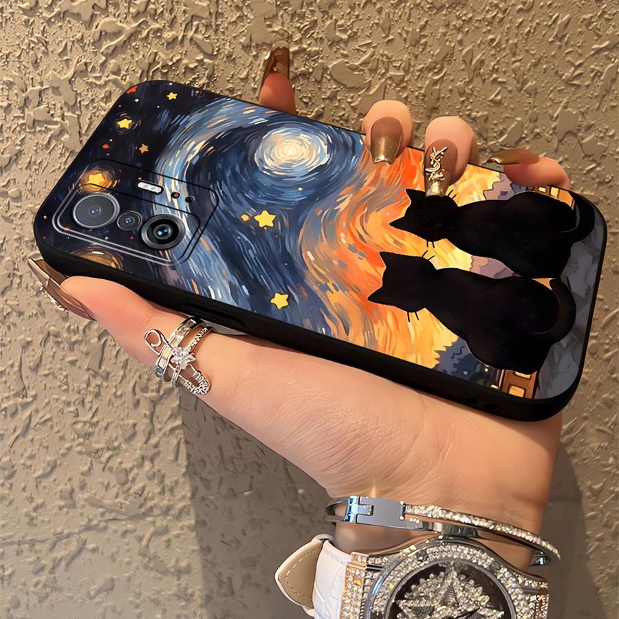 Cartoon Cute Cat Funda Phone Cover Case for Xiaomi Mi 11T 13 Lite 12X 14 11 12T Pro 12 10T