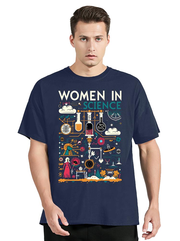 Mens Clothing Women In Science TShirt Funny Science Clothes Street Casual Tops Cotton Tshirt ONeck Fitness T Shirt
