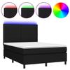 VidaXL Slat Bed Base with Mattress and LED, Upholstered Bed, Double Bed, Adult Bed for Interior Bedroom, 3135039