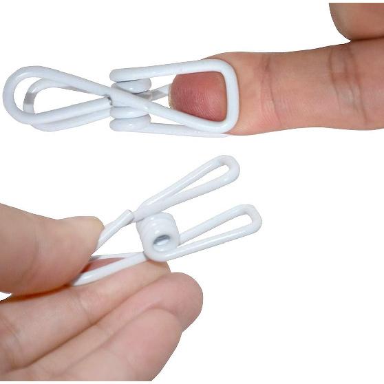 20 Pcs 2 Inch Black and White Chip Clips, PVC Coating High Elasticity Strength Steel Clothes P, Food Clips and Bag Clips