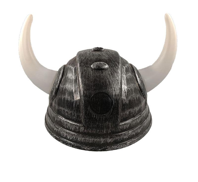 Viking Horn Helmet Ancient Roman Warrior Hat Norse Warrior Costume Hat Plastic Helmet for Halloween & Cosplay