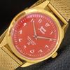 VINTAGE HMT JANATA HAND-WINDING INDIAN MENS ARABIC RED DIAL WATCH A703038-1 R212-a703038