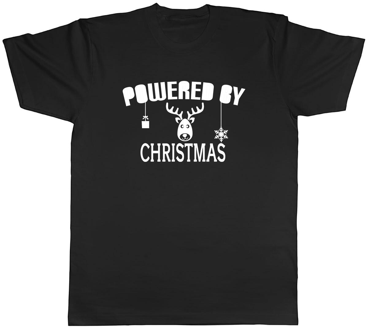 Powered by Christmas Mens Unisex T-Shirt Tee M