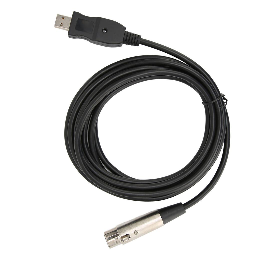 Microphone Converter Cable USB to XLR Adapter Wire with Sound Card for Musical Instrument Recording Karaoke