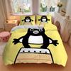Cute Cartoon Penguin Print 3Pcs Bedding Set,Duvet Cover with 2 Bedro,Pillowcase Home Birthday Gift