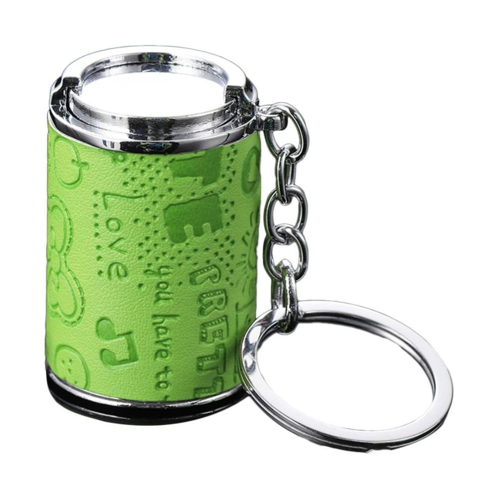2-in-1 Coin-holding Jar Keychain with Snap Closure Coin Holder  for Supermarket Cashier