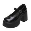 Fashion New Brand Women Mary Janes Lolita Shoes Chunky Platform High Heels Shoes Autumn 2024 Fashion Sexy Pumps PU Leather Party Shoes