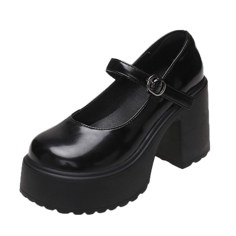 Fashion New Brand Women Mary Janes Lolita Shoes Chunky Platform High Heels Shoes Autumn 2024 Fashion Sexy Pumps PU Leather Party Shoes