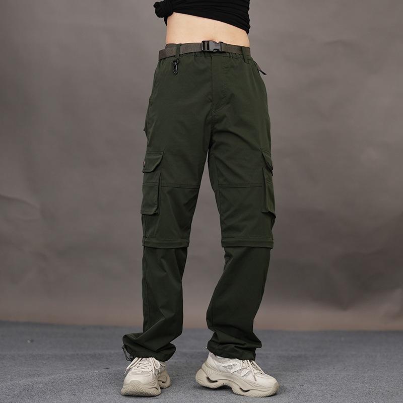 Outdoor Schnelltrocknende Hosen, Sommer Dünne Funktionale Overalls, Damen Multi-Taschen Abnehmbare Hosen