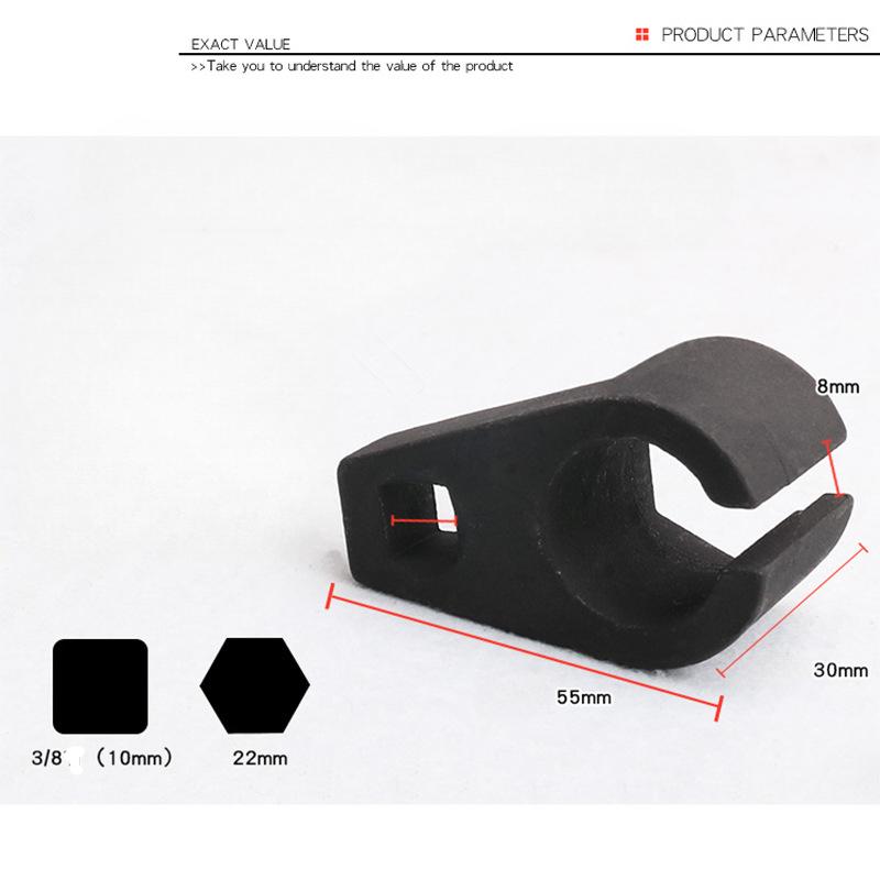 Allsome 5 Pcs Auto O2 Oxygen Sensor Socket Offset Wrench Remover Tool Thread Chaser Tool Apanese European Style Oxygen Sensing Wrench