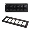 2/3/4/6 Way 6 Hole Aluminum Rocker Switch Panel Housing Holder For ARB Carling Narva Boat Type Auto Parts Switches Parts